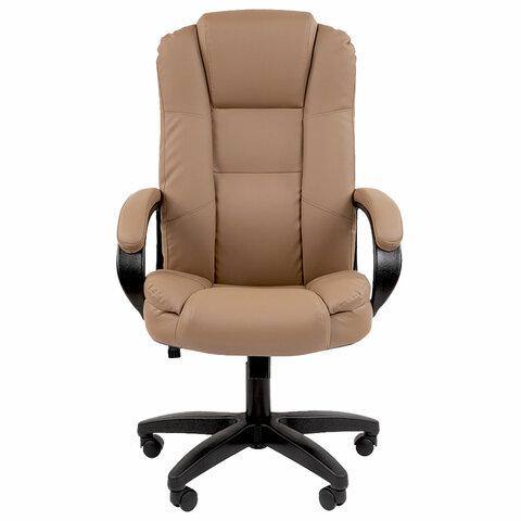 Кресло офисное Chairman CH 600, велюр, бежевое, 7158673