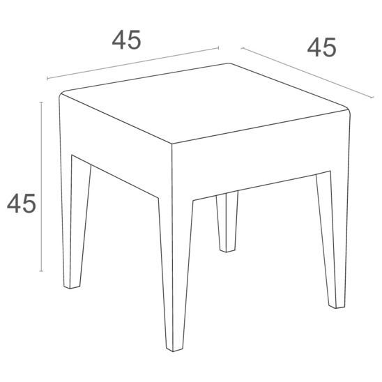Столик плетеный для шезлонга GT, антрацит