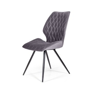 Стул Флеш ромб, бархат серый 27