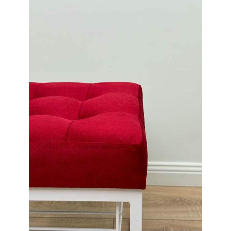 Банкетка Марсей 40-44 с полкой (бордовый /белый)