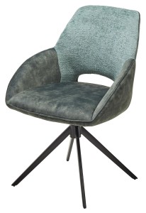 Стул БЕРРИС  (BERRIES) 360 град., Зеленый Loris-39 /тем-зеленый 7525-156, велюр/ черн каркас, DISAUR