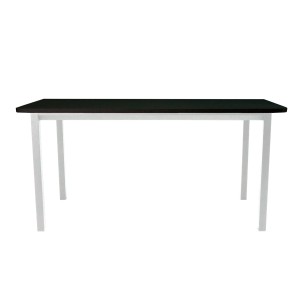 Стол офисный LuxAlto LA-T33-ST45 белый/черный ЛДСП 160*70*2.5, 2 скругл. угла