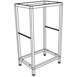Каркас стеллажа хром 500x500x875 (труба 25х25)
