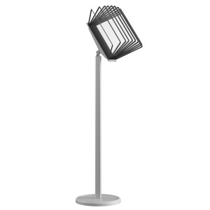 МАЧТА-03.А4Gr.Bk Демосистема напольная серая 10 черных панелей А4