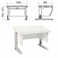 Стол-парта регулируемый "ДЭМИ" СУТ.43, 1000х550х530-815 мм, серый каркас, пластик бежевый, рамух белый (КОМПЛЕКТ)