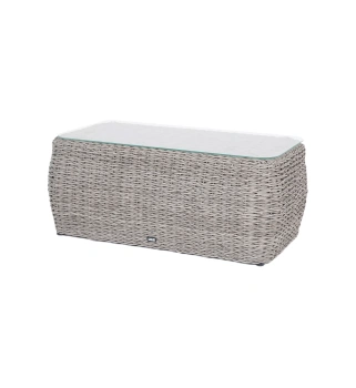 "Кальяри" журнальный столик из искусственного ротанга (гиацинт), цвет серыйцвет серый (гиацинт)