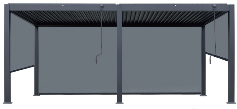 Пергола биоклиматическая для террасы 3х6 м Astrol Pergola темно-серый