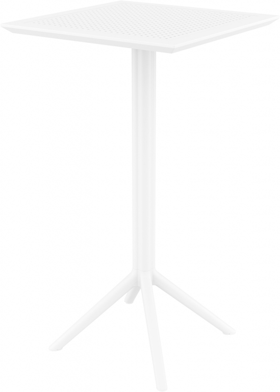 Стол пластиковый барный складной Sky Folding Bar Table 60 белый