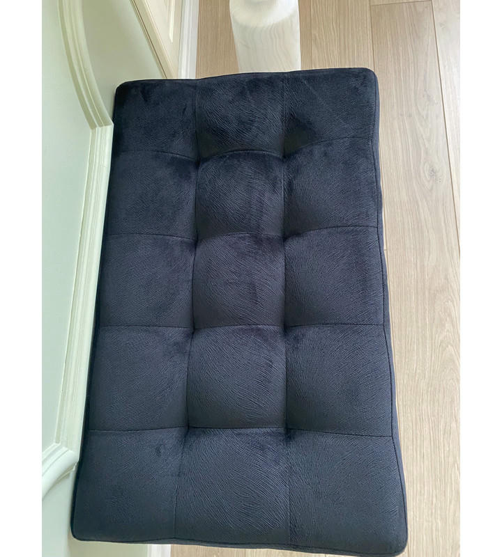 Банкетка Сканди-60-2-х полочная (черный/белый)