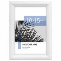 Рамка 10х15 см небьющаяся, багет 17,5 мм, пластик, BRAUBERG "Colorful", белая, 391239