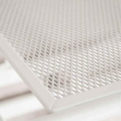 Вешалка настенная с полкой 2 яруса "Торонто-22", 585х670х270 мм, 9 крючков, металл, белая, ВСПТ22 Б