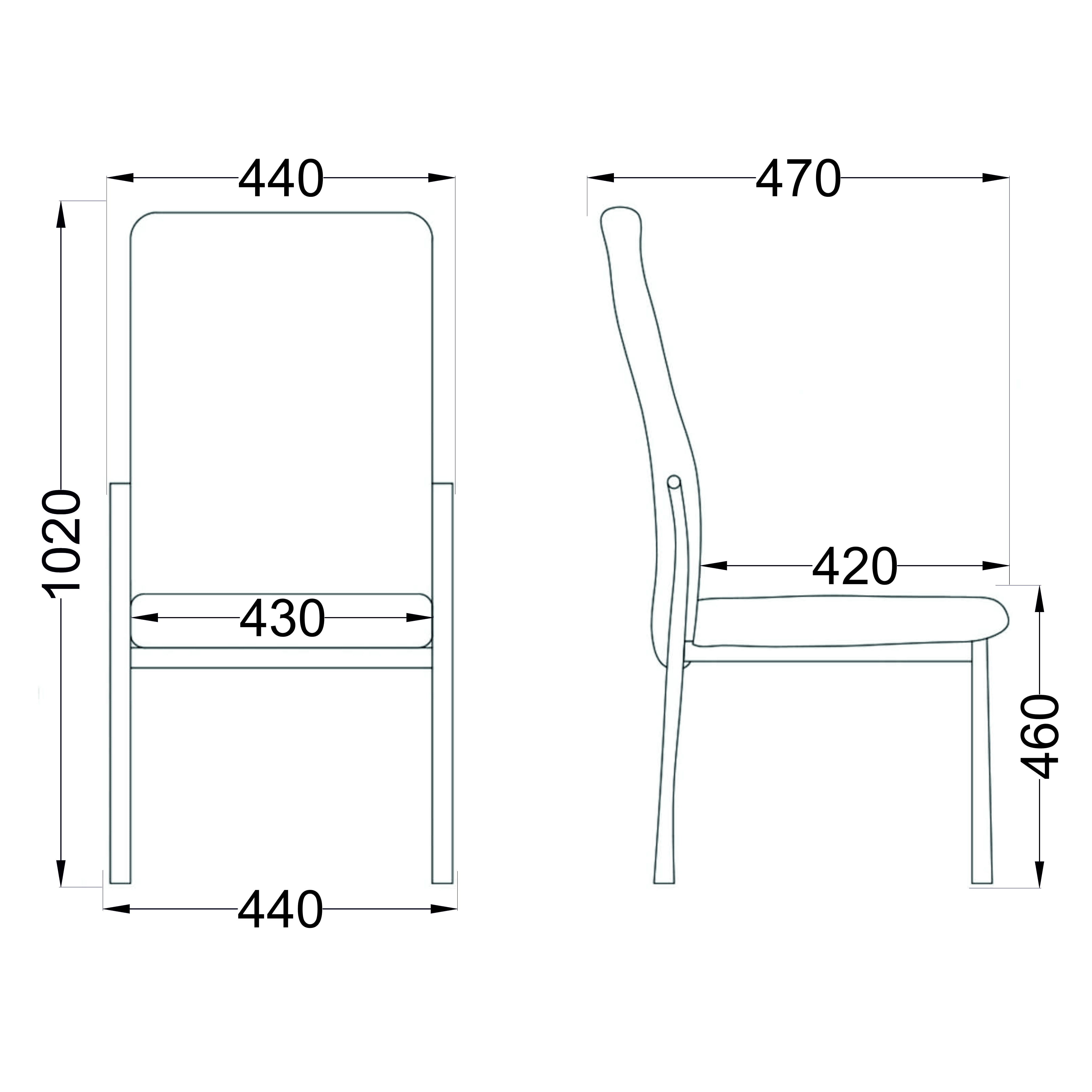Стул Denver, коричневый, экокожа