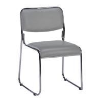 Стул Fix Chrome серый экокожа