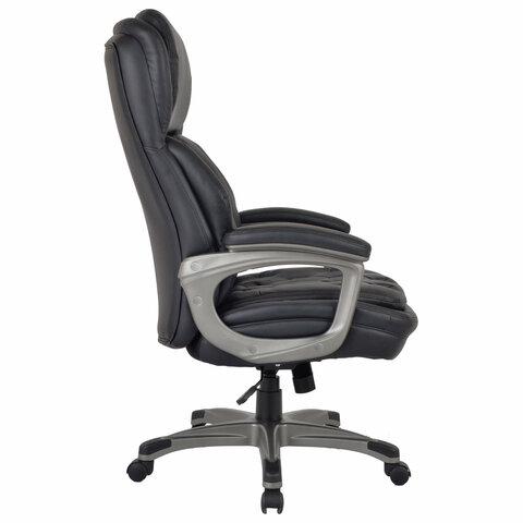 Кресло BRABIX PREMIUM "Regal EX-557", НАГРУЗКА до 150 кг, пружинный блок, экокожа, черный, 532945
