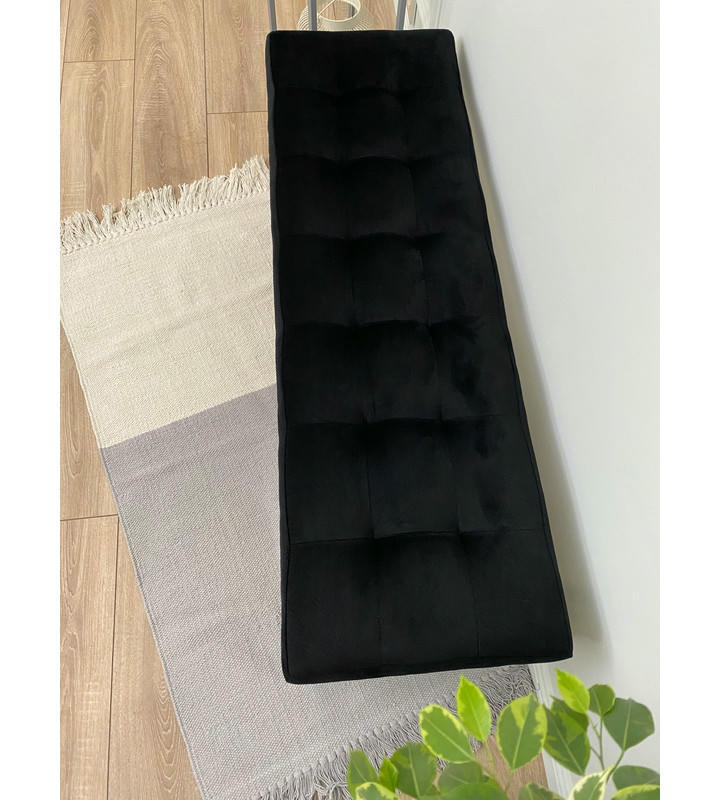 Банкетка Сканди-120-1 (черный/серый)