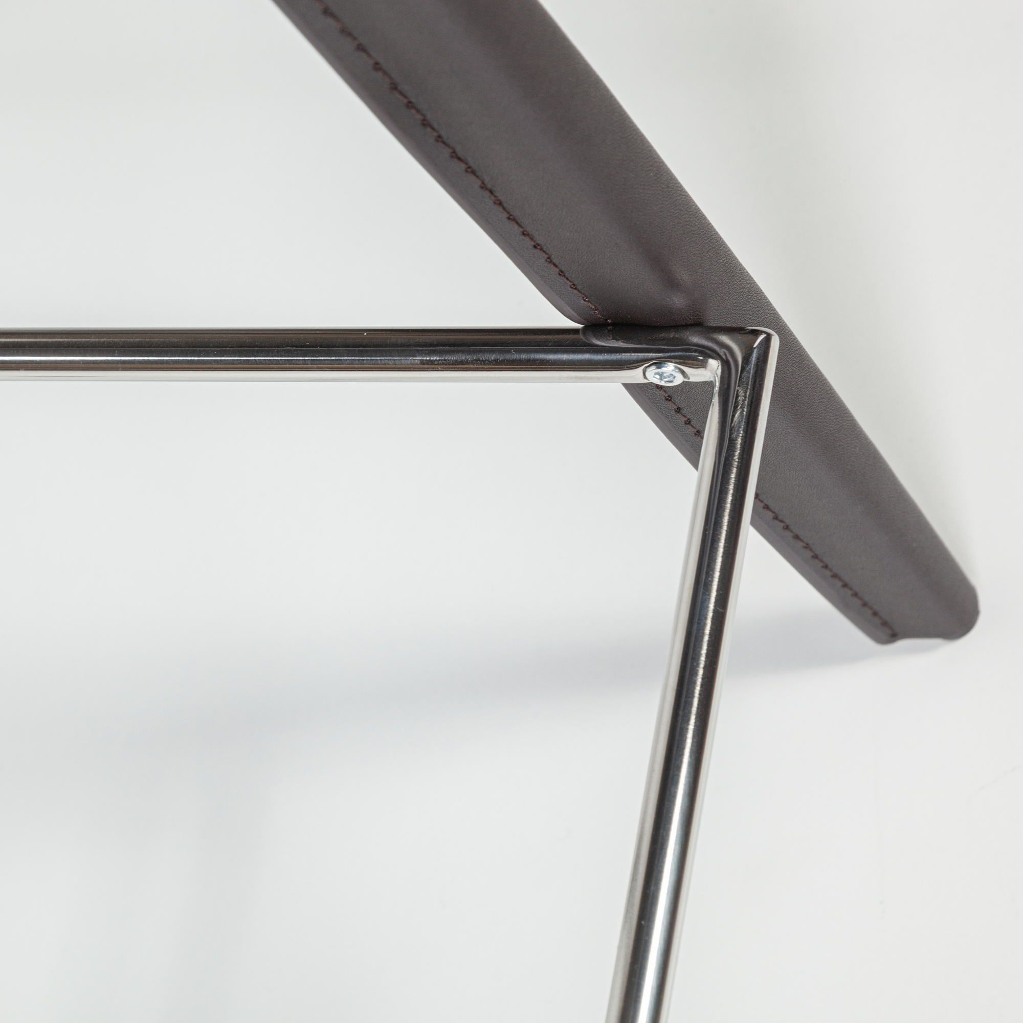 Стул полубарный Аустин, кожа коричневый