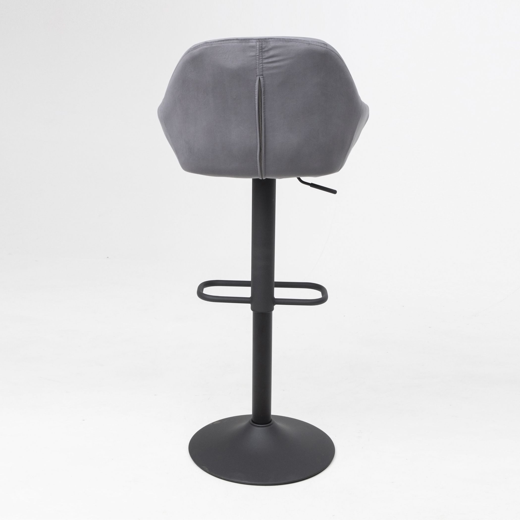 Стул барный Lisbon, темно-серый, велюр