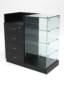 Прилавок под кассу "ИСТРА" №6+№12-22, Черный