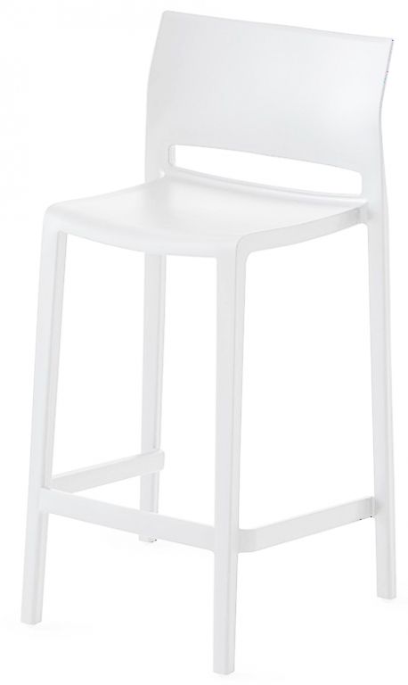 Стул пластиковый полубарный Bakhita 66 белый