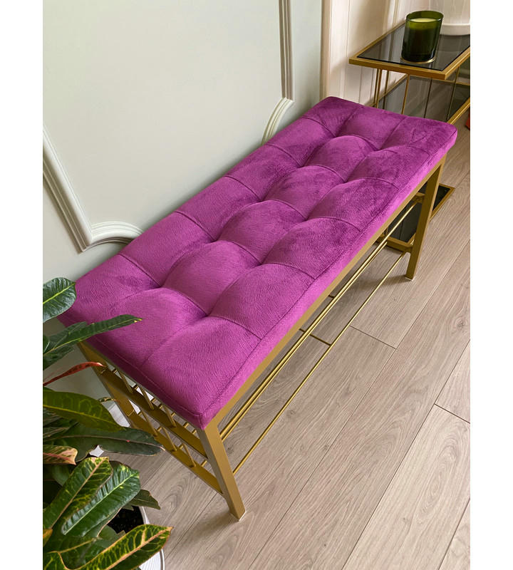 Банкетка Сканди-96-2 (фуксия/золото)