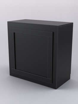 Прилавок "ОРНАМЕНТ" №1 с дверками, Черный