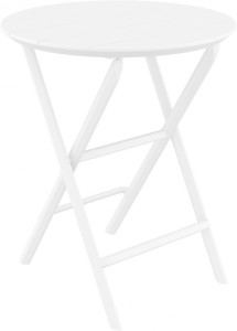 Стол пластиковый складной Helen Folding Table Ø60 белый