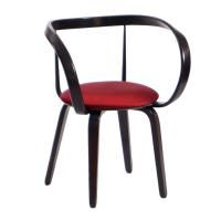 Стул Ува L, красный/ венге