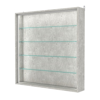 Витрина настенная с регулировочными полками №4-1Г-РЕГ-П, Метрополитан Грей