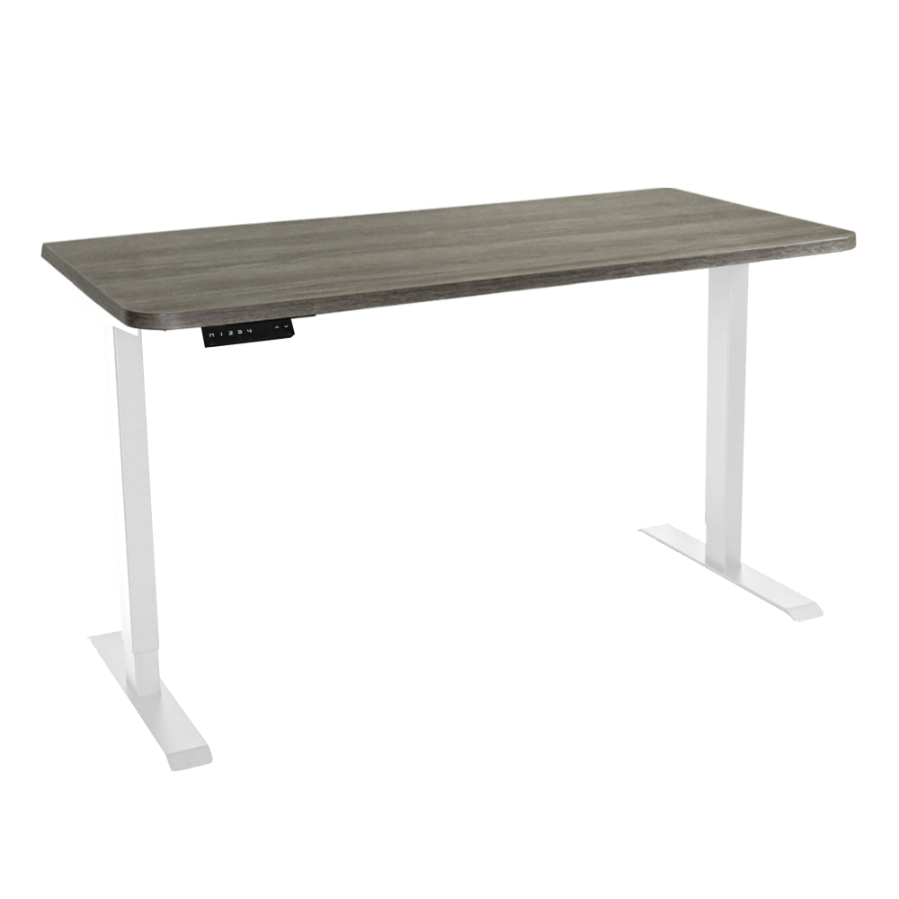 Стол с регулировкой высоты электрический LuxAlto LA-T33-2AR2 белый/дуб серо-бежевый ЛДСП 120*60*2.5