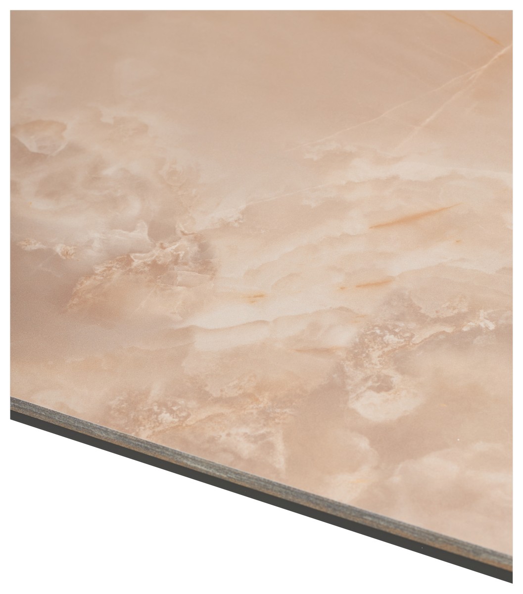 Стол КОРНЕР (CORNER) 120 цвет АМБЕР ЖАДЕ (GLOSS AMBER JADE SOLID CERAMIC) / ЧЕРНЫЙ, ®DISAUR