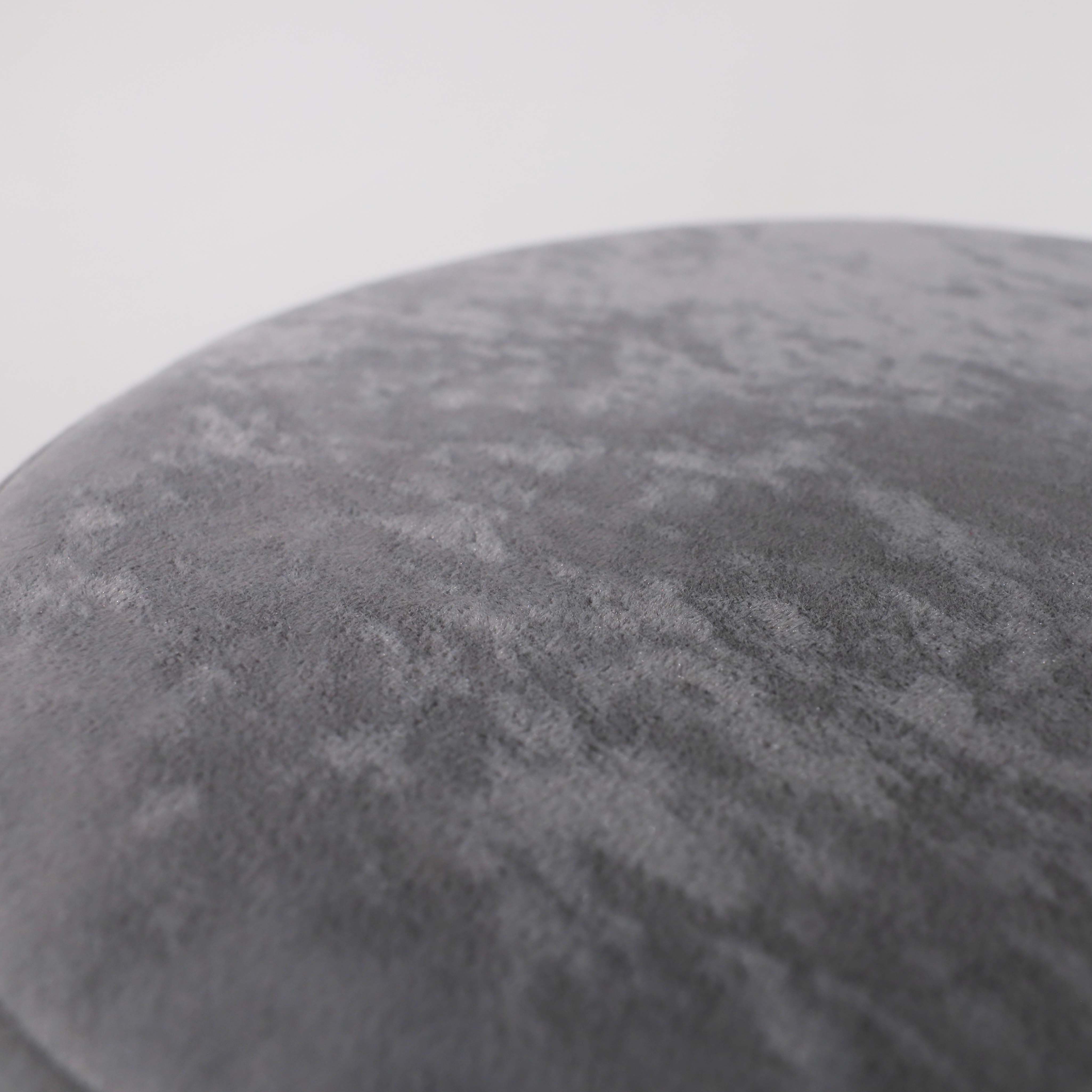 Табурет Grand, серый, велюр