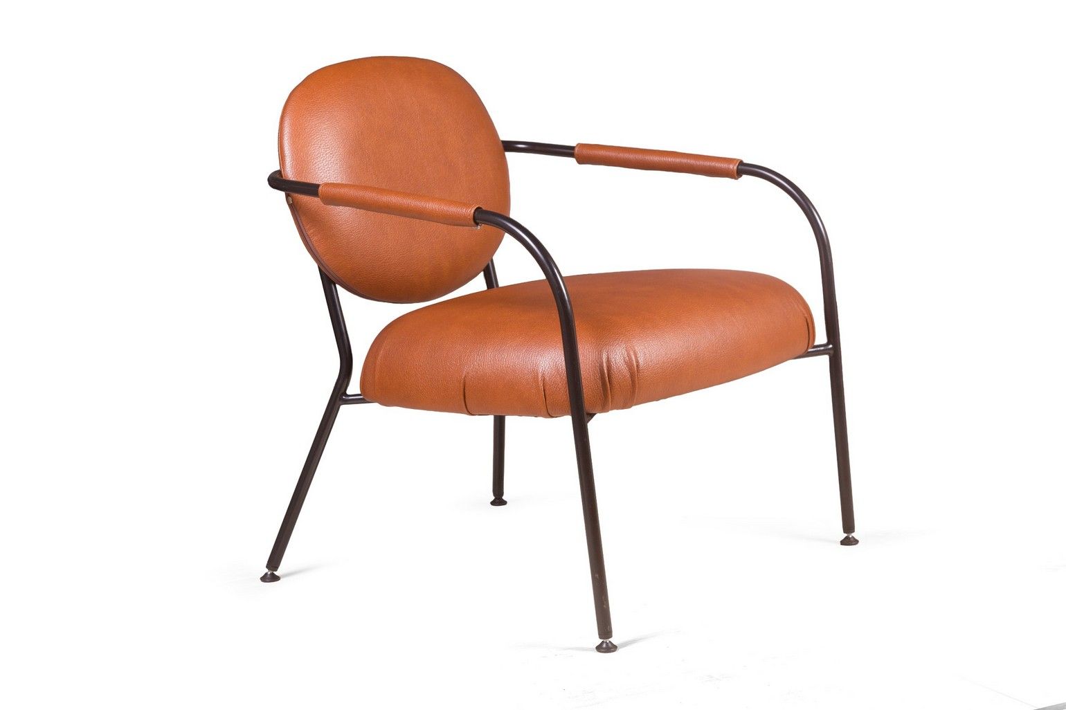 Лаунж кресло Эго, искусственная кожа, коричневый