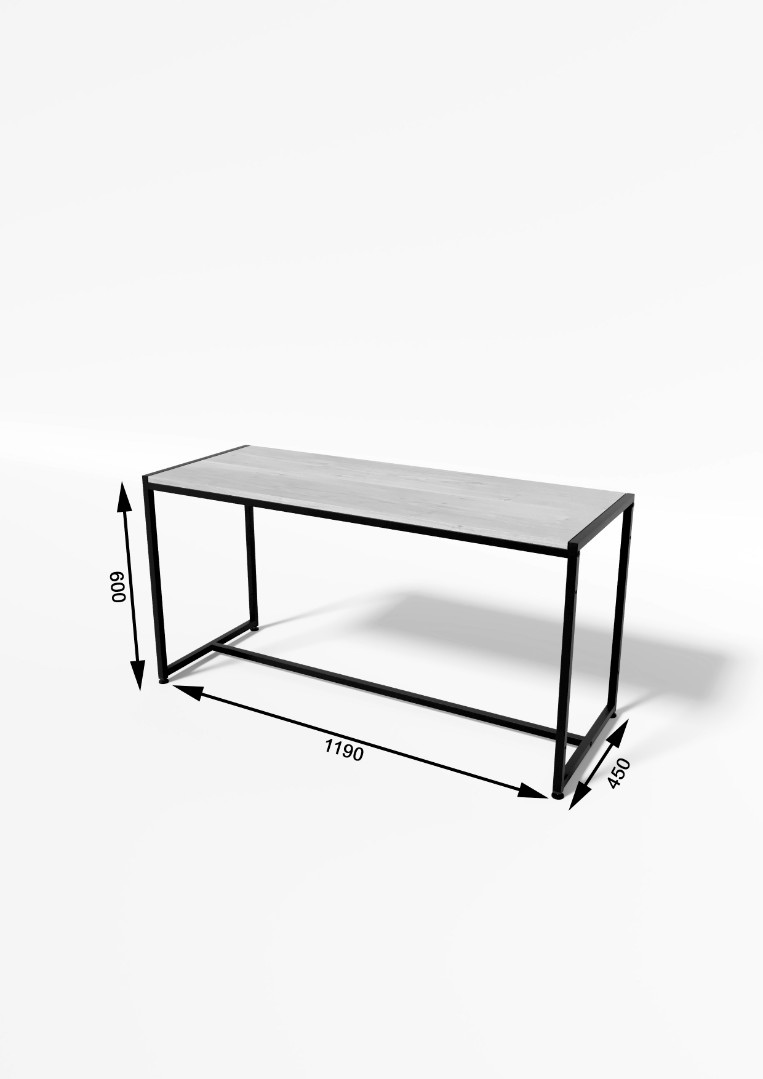 Стол TEVOLO демонстрационный черный-дуб сонома В60Ш120Г45