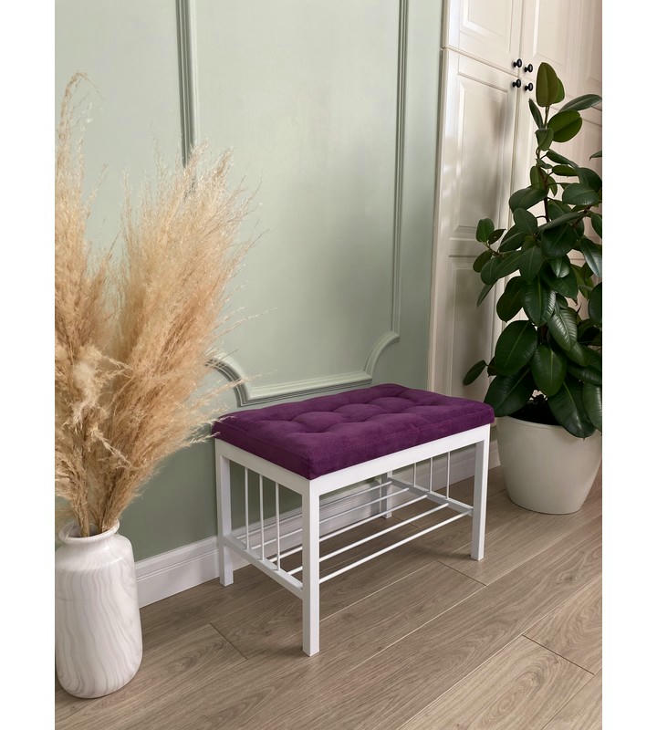 Банкетка Сканди-60 (фиолетовый/белый)