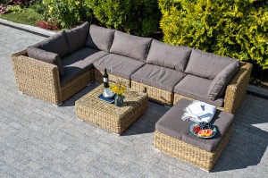 "Лунго" трансформирующаяся лаунж-зона из искусственного ротанга (гиацинт)