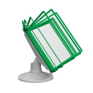 СЮИТА-01.А4Gr.Gn Демосистема настольная вращающаяся серая 10 зеленых панелей А4