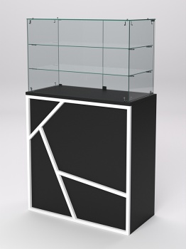 Торговый прилавок высокий серии РОК №14, Черный