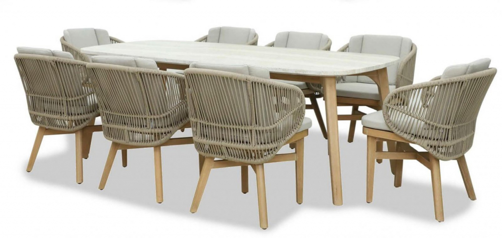 Стол каменный обеденный Mali 225 натуральный