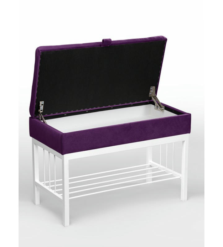 Банкетка Н-76 (белый/фиолетовый)