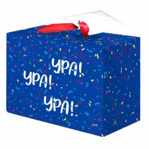 Пакет-коробка подарочный (1 штука) "УРА! УРА! УРА!", 15х9х11 см, тиснение фольгой, ламинация, 90072
