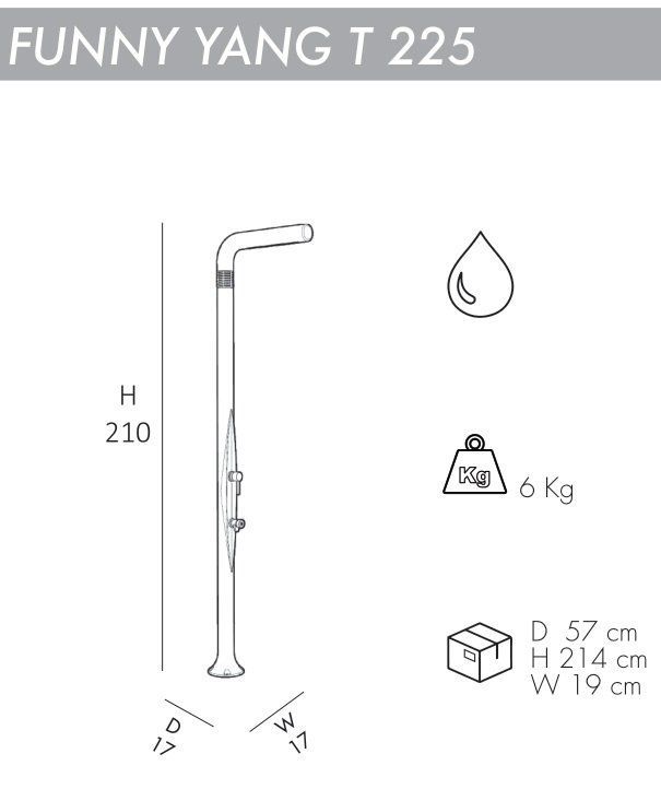 Душ уличный Funny Yang T 225 белый