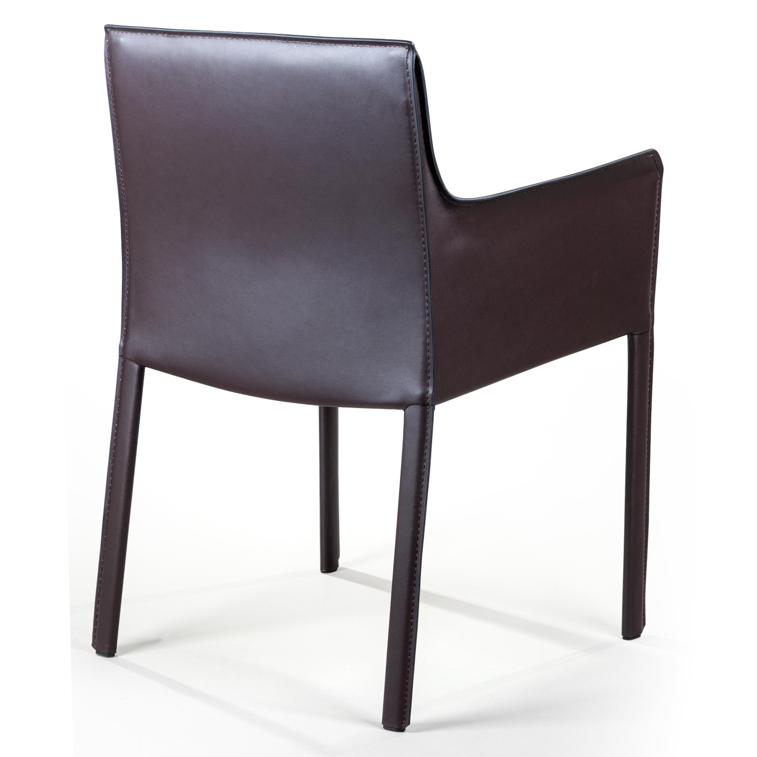 Стул с подлокотниками Барри, кожа коричневый