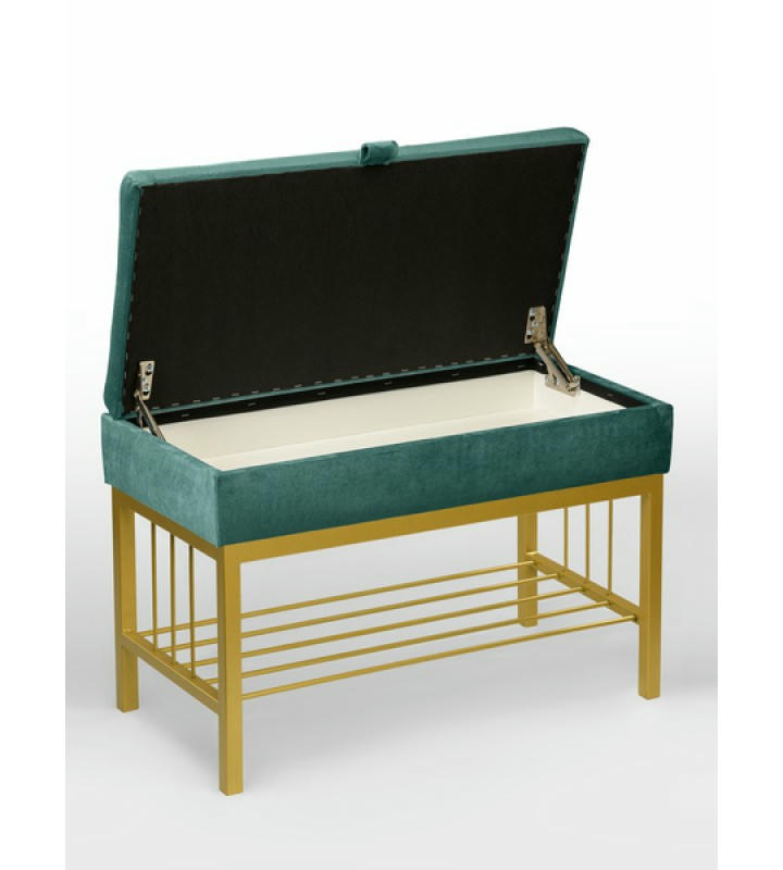 Банкетка Н-76 (золото/бирюзовый)