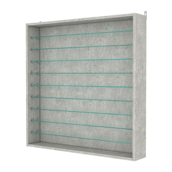 Витрина настенная №4-5Г, Метрополитан Грей