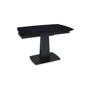 Стол раскладной Вега (120+30+30), бронированная керамика 12 мм, матовая Black Gold