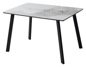 Стол ТИК ТАК 120 PANDORA LIGHT, керамика / Черный каркас