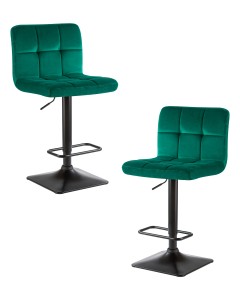 Набор 2 шт Стул барный DOBRIN DOMINIC, зеленый велюр (MJ9-88)