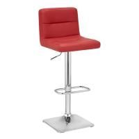 Стул барный Riga, красный, экокожа