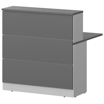 Модуль приставной высокий Ресепшен Смарт СМР-24.10 Белый/Графит