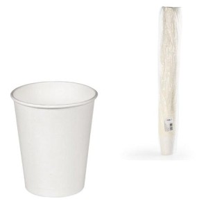 Стакан одноразовый бумажный 165 мл, КОМПЛЕКТ 100 шт., однослойный белый, холодное/горячее, Ve, ФОРМАЦИЯ, HB70-195-0000